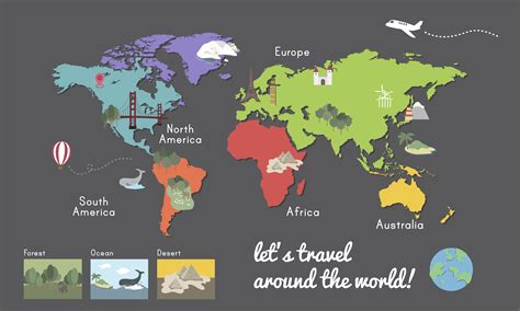 Illustration Of World Map Isolated Download Free Vectors Clipart
