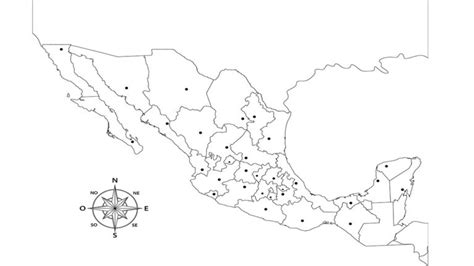 Mapa de México con nombres y división política