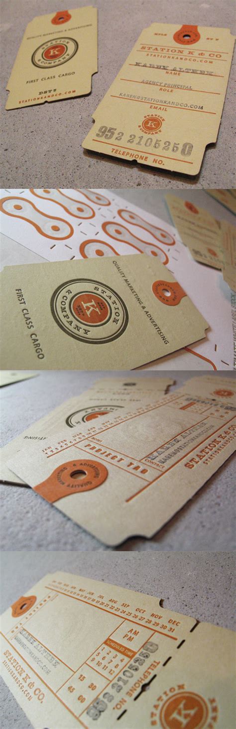 The die cutting production process. Vintage Style Custom Die Cut And Letterpress Luggage Tag ...