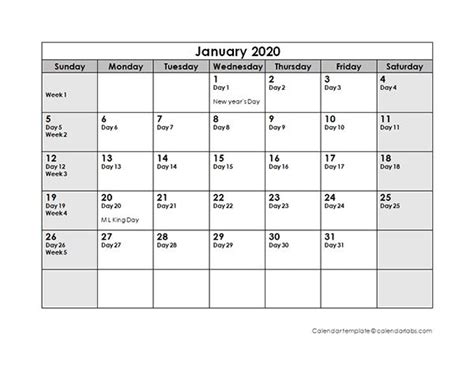 Free 10 Day Calendar Graphics Print Calendar Calendar Printable