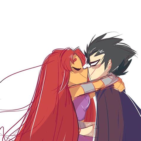 I Love Them Eee 🤠 Robstar Teentitans Starfire Fanart Robin Myart Teen Titans Love