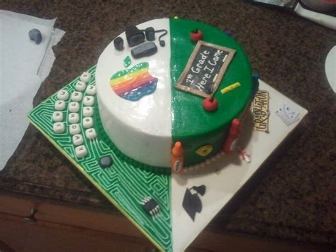 Computer cake iphone cake cake design for men cake for boyfriend blackberry cake. Dual theme cake: Apple computer bday/Kindergarten grad ...