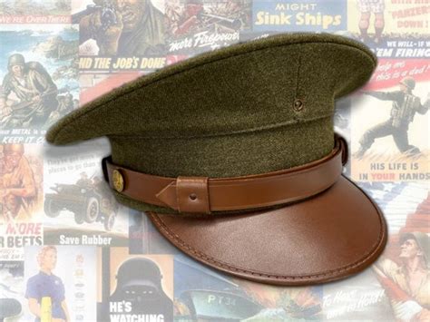 Ww2 Us Army Peaked Visor Dress Cap Officer Or Enlisted Etsy