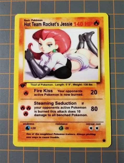 Custom Fan Made Pokemon Card Jessie Hot V1 Etsy