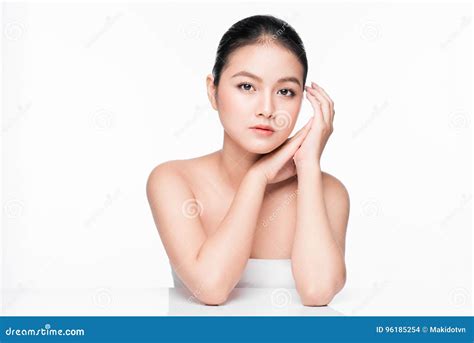 Facial Treatment Beautiful Asian Woman Portrait With Perfect Sk Stock Photo Image Of Lady