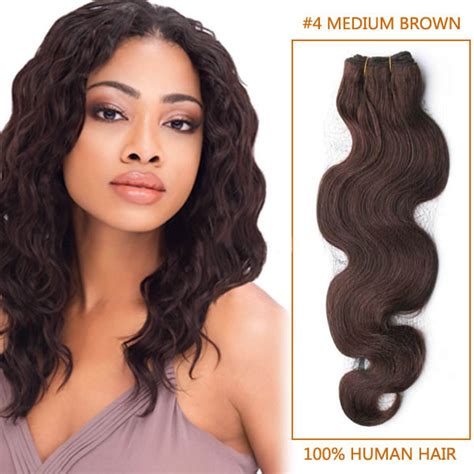 Hair is really long hair. 14 Inch #4 Medium Brown Body Wave Brazilian Virgin Hair Wefts