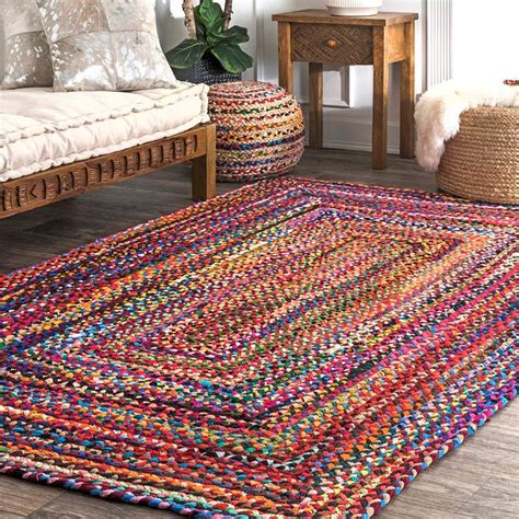 Rajrang Bringing Rajasthan To You Braided Oval Rug 61x92 Cm Hand Woven