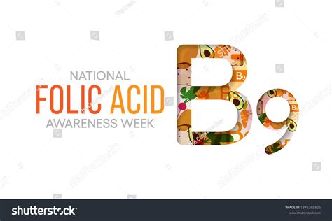National Folic Acid Awareness Week Observed Stock Vector Royalty Free 1845265825 Shutterstock