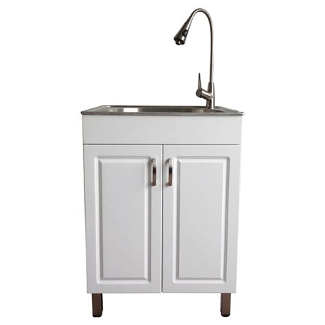 These storage options include cabinets with two doors, one door, or open shelves. Westinghouse Laundry Sink With Cabinet - White QL045 ...