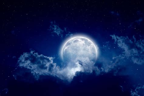 Moon Moonlight Night Cloudy Night Full Moon Sky Beautiful