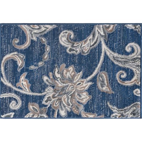 Tayse Rugs Madison Navy 2 Ft X 3 Ft Scatter Area Rug Mdn3507 2x3