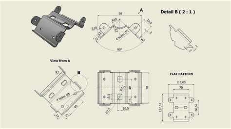 Tutorial Inventor 034 Sheet Metal Practice Sm 001 Youtube