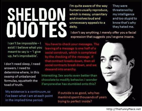 Sheldon Quotes Best Of Sheldon Cooper Quotes Memorable Quotes