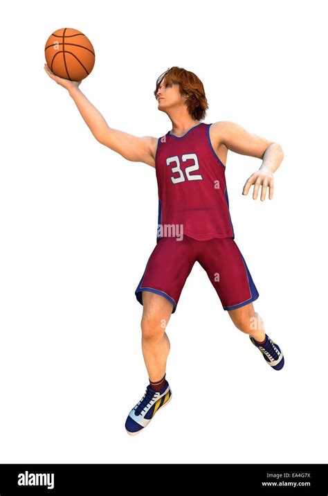 3d Digital Render Of A Young Basketball Player With A Ball Isolated On