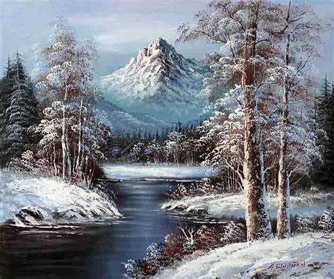 A Canadian Foresta Whitman Oil Painting Landscape Winter Painting