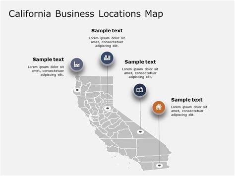 California Map 2 Powerpoint Template