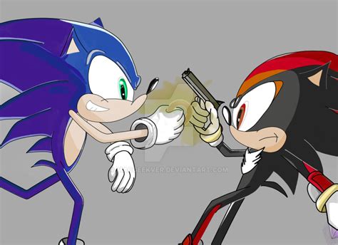 Sonic Vs Shadow By Macgeekver On Deviantart
