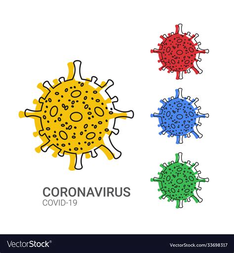 Corona Virus Covid 19 Template Design Royalty Free Vector