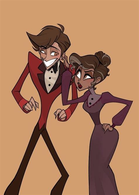 Human Alastor And His Mother In Hotel Art Character Design