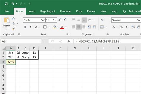 How To Use The Index And Match Function In Excel