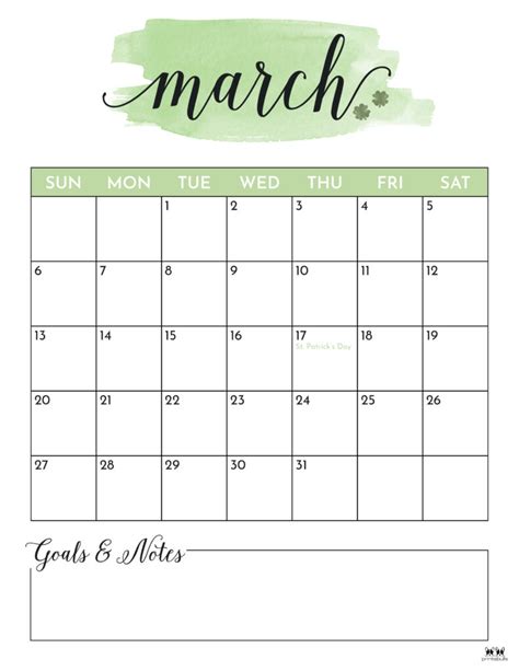 Calendar 2022 Printable March