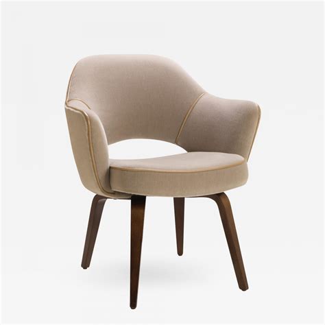 Eero Saarinen Saarinen Executive Arm Chair With Walnut Legs In Mohair