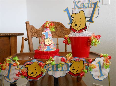 Winnie The Pooh Diy 1st Birthday Party Package Winnie The Pooh