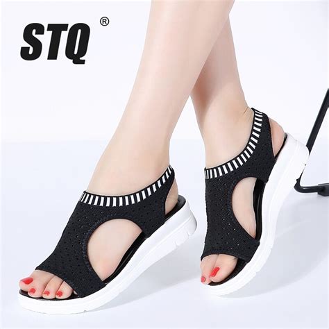 Stq Women Sandals 2019 New Female Shoes Women Summer Wedge Comfort