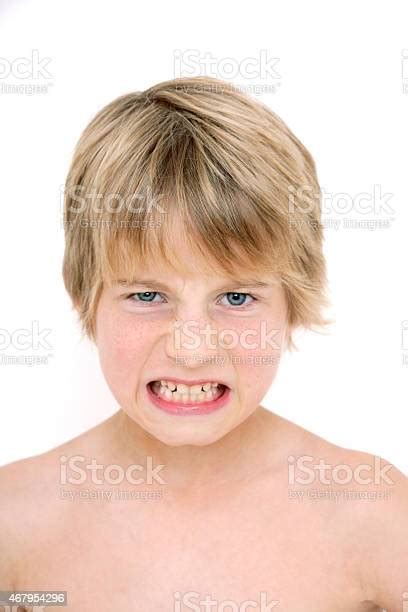 Little Boy Gritting His Teeth Portrait Stock Photo Download Image Now