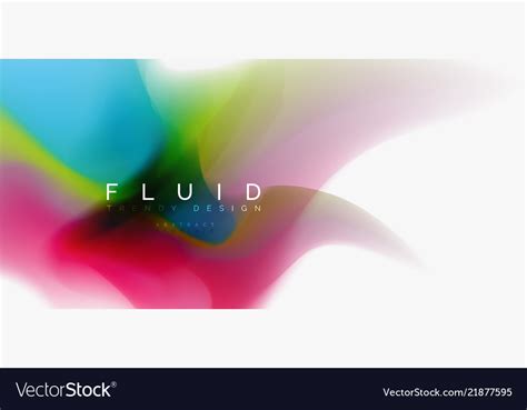 Mixing Liquid Color Flow Abstract Background Vector Image
