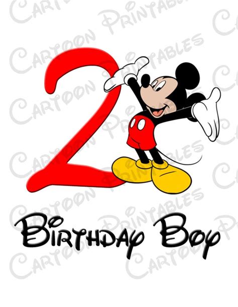Items Similar To Mickey Mouse Second 2nd Birthday Boy Image Printable