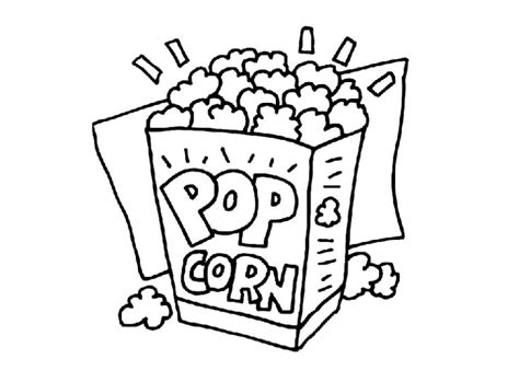 Popcorn Coloring Page Coloring Home