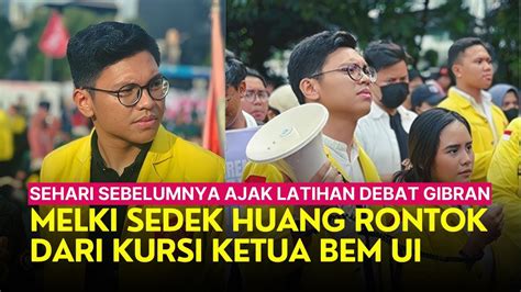 Melki Sedek Huang Rontok Dari Kursi Ketua Bem Ui Sehari Sebelumnya