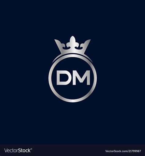 Initial Letter Dm Logo Template Design Royalty Free Vector