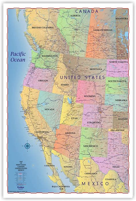 Usa Map West Coast Printable Map Of Usa