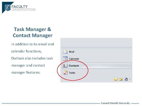 Microsoft Outlook Email Calendar Task Manager Contact Manager