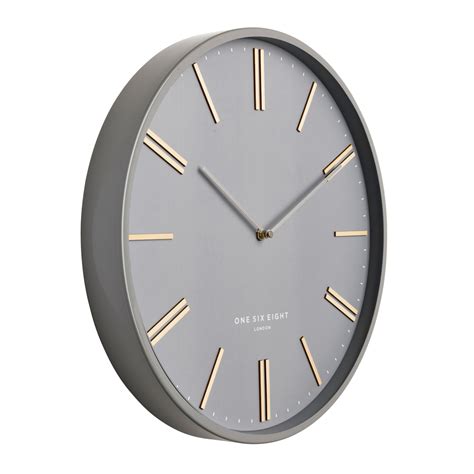 Buy Esme 40cm Grey Silent Wall Clock Online Purely Wall Clocks