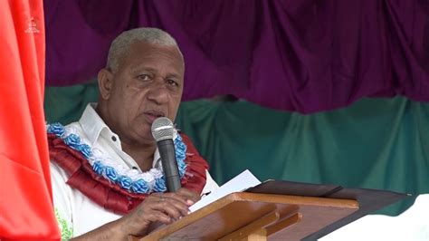 Fijian Prime Minister Opens The New School Quarters For Uluivalili