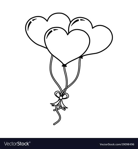 Heart Balloons Design Royalty Free Vector Image