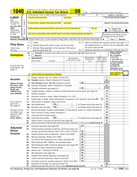 1040 U S Individual Income Tax Return Filing Status 2021 Tax Forms 1040 Printable
