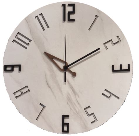 Classic Number Clock 30 White Indent Molecule Home Accessories