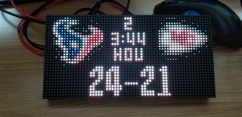 Oc I Built An Led Scoreboard That Displays Live Score Updates Nfl