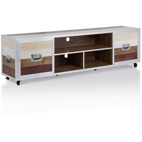 Furniture Of America Marlow Industrial 70 Inch Tv Stand Multi Color