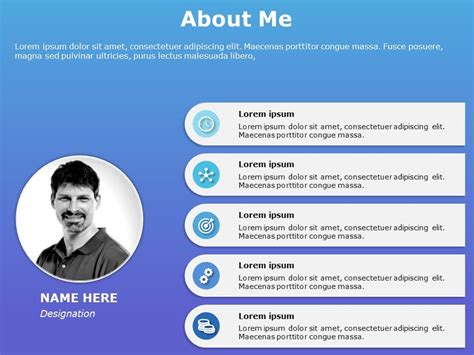 About Me Powerpoint Slide Template