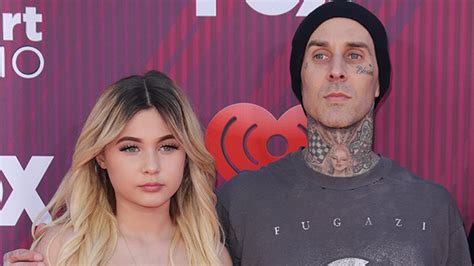 Travis Barkers Daughter Alabama Covers His Face Tattoos With Makeup