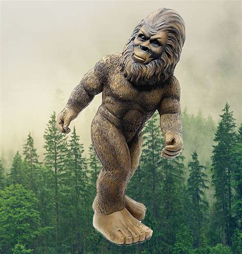 16 Tall Bigfoot Statue Black Bear Decor American Expedition