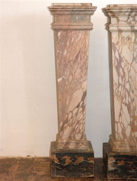 Pair Of Faux Marble Columns Pedestals At 1stdibs