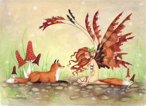 Fairy Lady Wall Art Print Picture Watercolour Whimsical Creatures