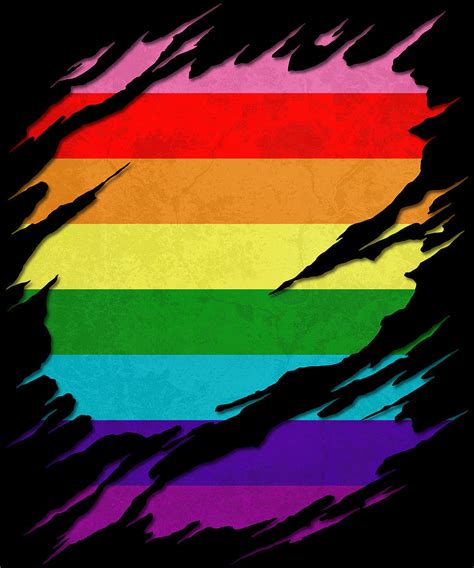 Original Gilbert Baker Lgbt Gay Pride Flag Ripped Reveal Digital Art By