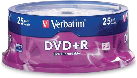 Verbatim 4 7gb Up To 16x Branded Recordable Disc Dvd R 25 Disc Spindle 95033 Uk